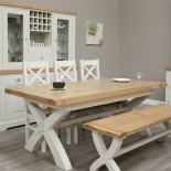 Deluxe Painted X-Leg Extending Dining Table